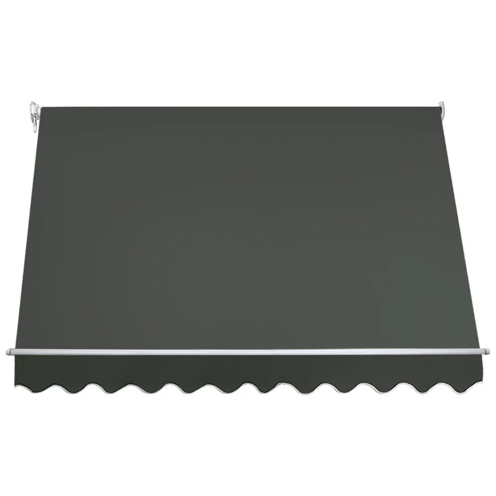 Instahut Window Fixed Pivot Arm Awning Patio Outdoor Blinds Retractable 2.8x2.1M - Nurns