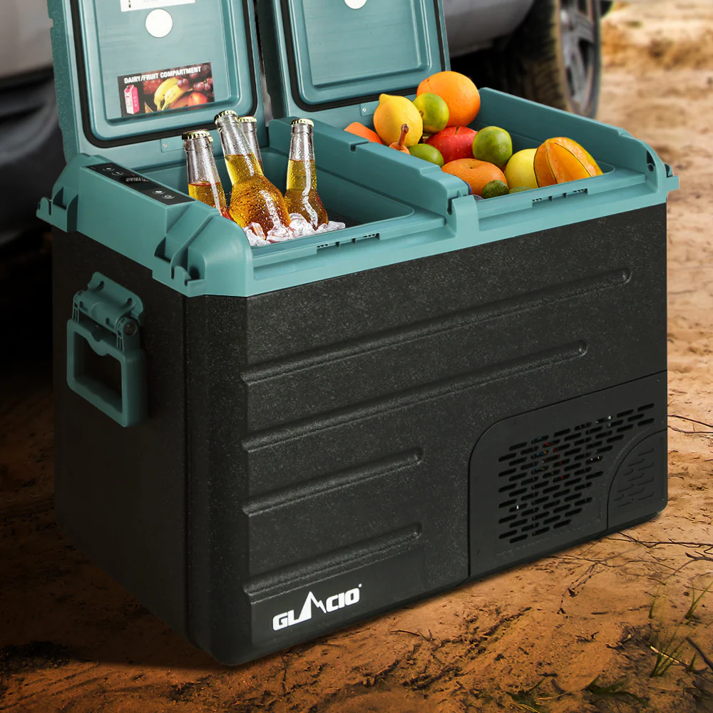 Glacio 50L Portable Fridge Freezer Cooler Camping 12V/24V/240V Caravan Car - Nurns