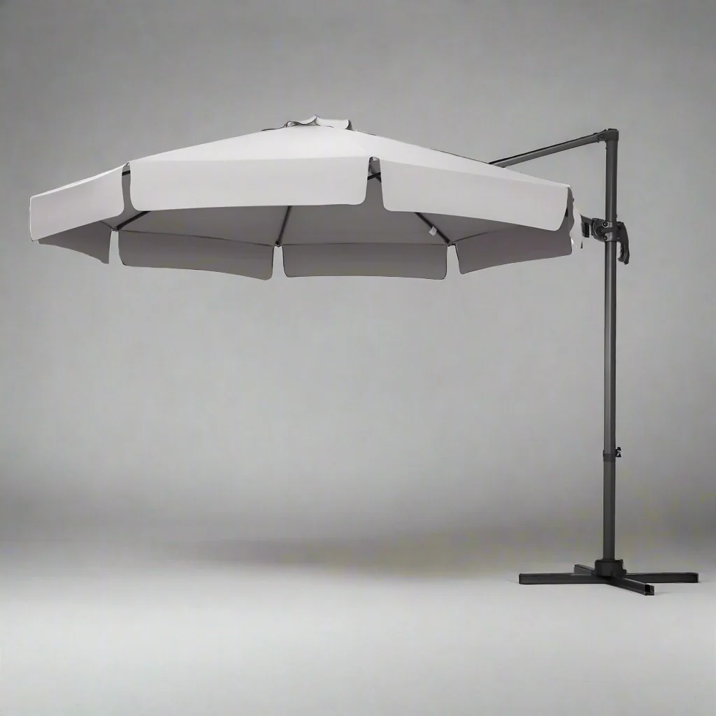 Instahut 3m Outdoor Umbrella Cantilever 360 Degree Tilt Beach Roma Grey - Nurns