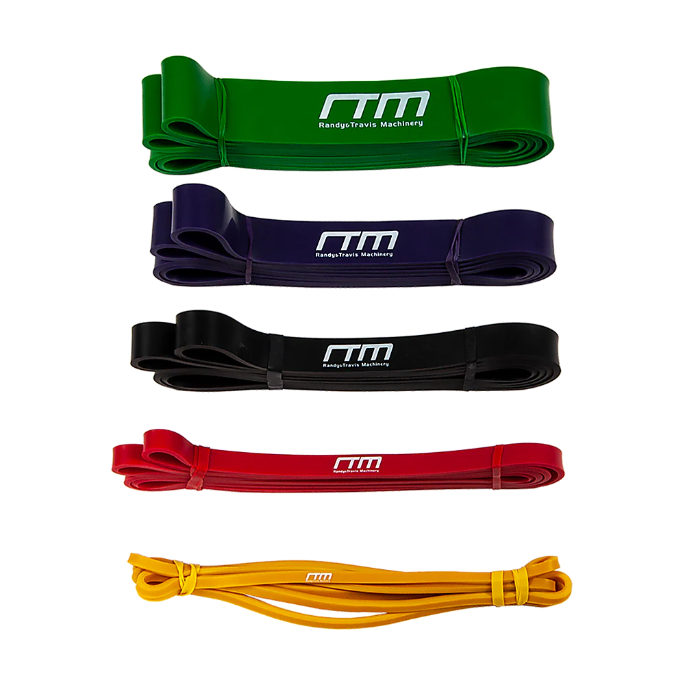 Resistance Band Loop Set of 5 Heavy Duty Gym Yoga Workout - Nurns