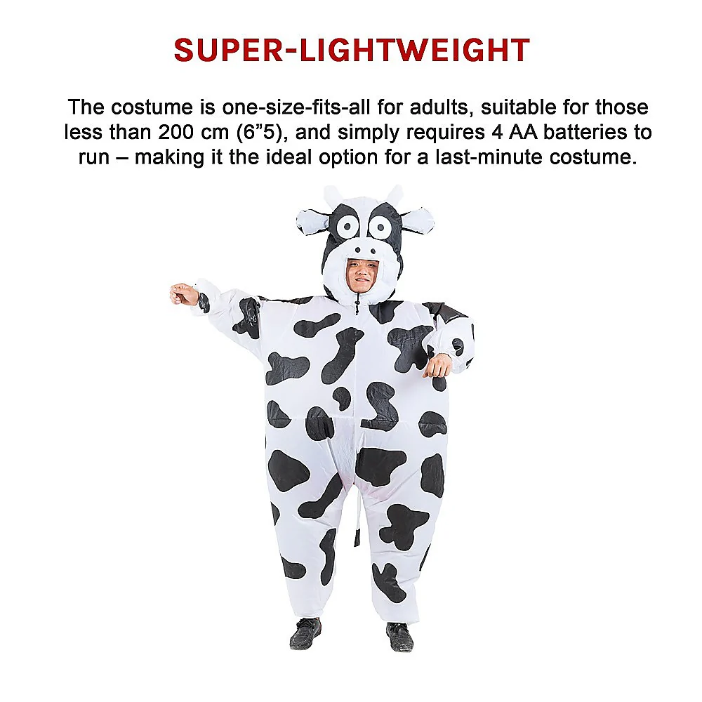 COW Fancy Dress Fan Inflatable Costume Suit - Nurns