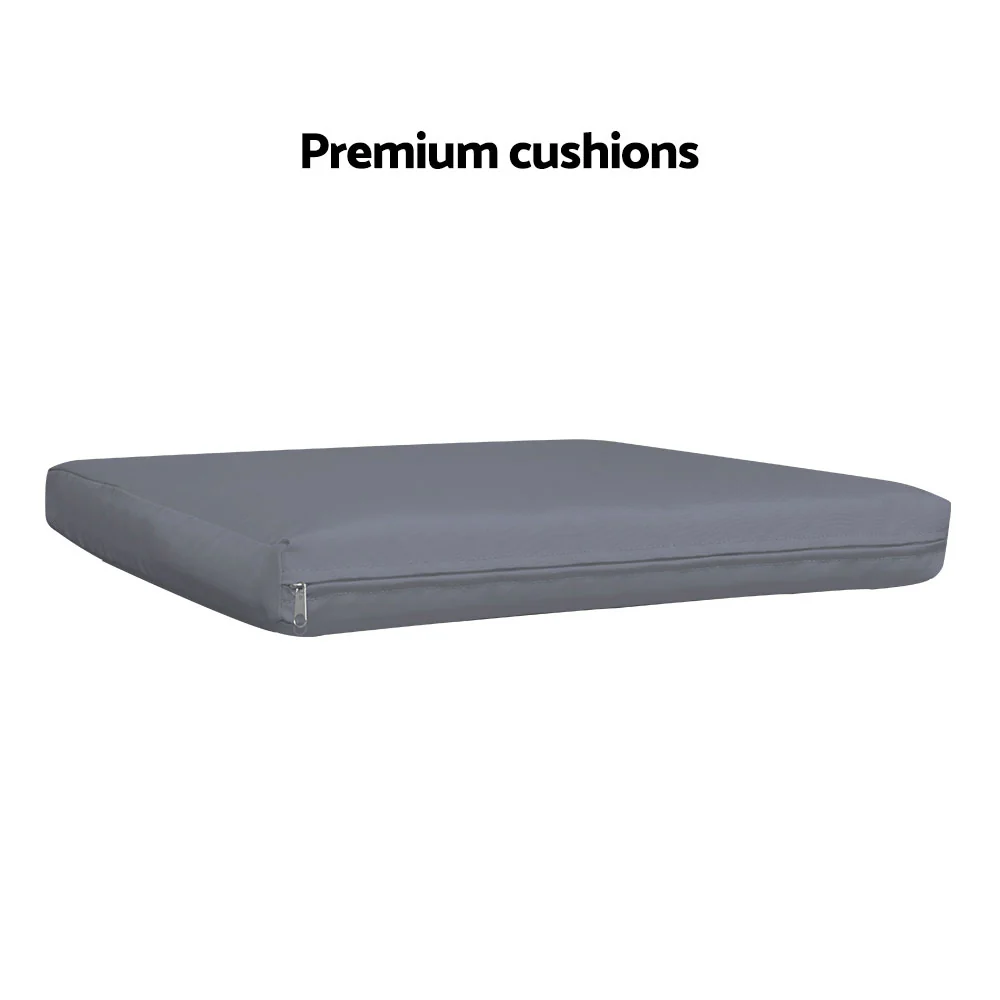 Mitchell Outdoor Dining Chairs Patio Furniture Rattan Lounge Chair Cushion - Black - Nurns