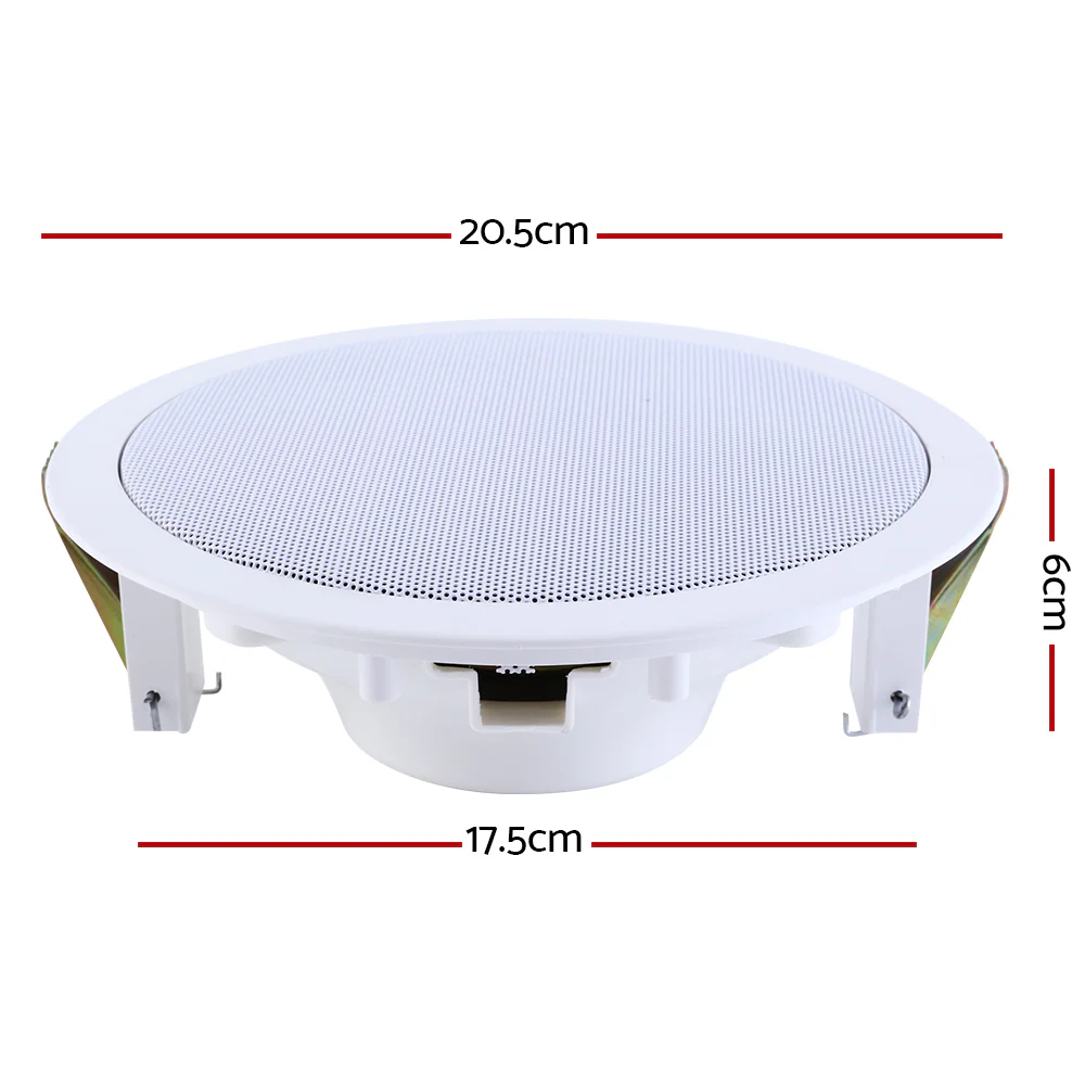 Set of 8 6-Inch Ceiling Speakers In Wall Speaker Home Audio Stereos Tweeter - Nurns