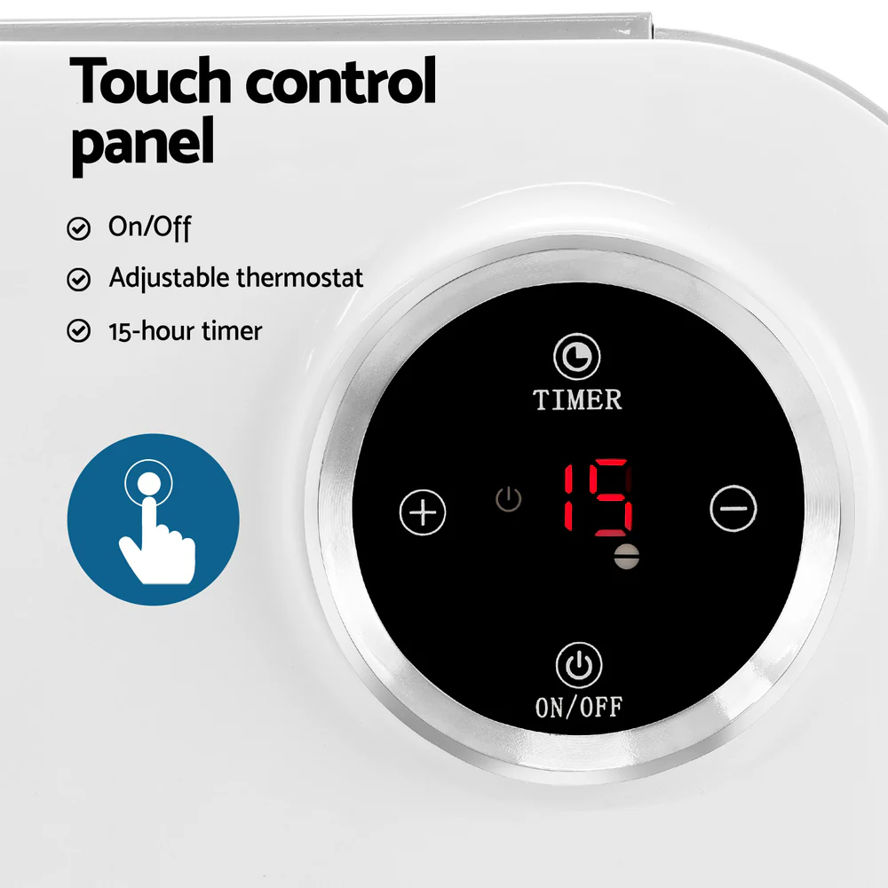 Electric Convection Heater Panel White 2000W - White - Nurns