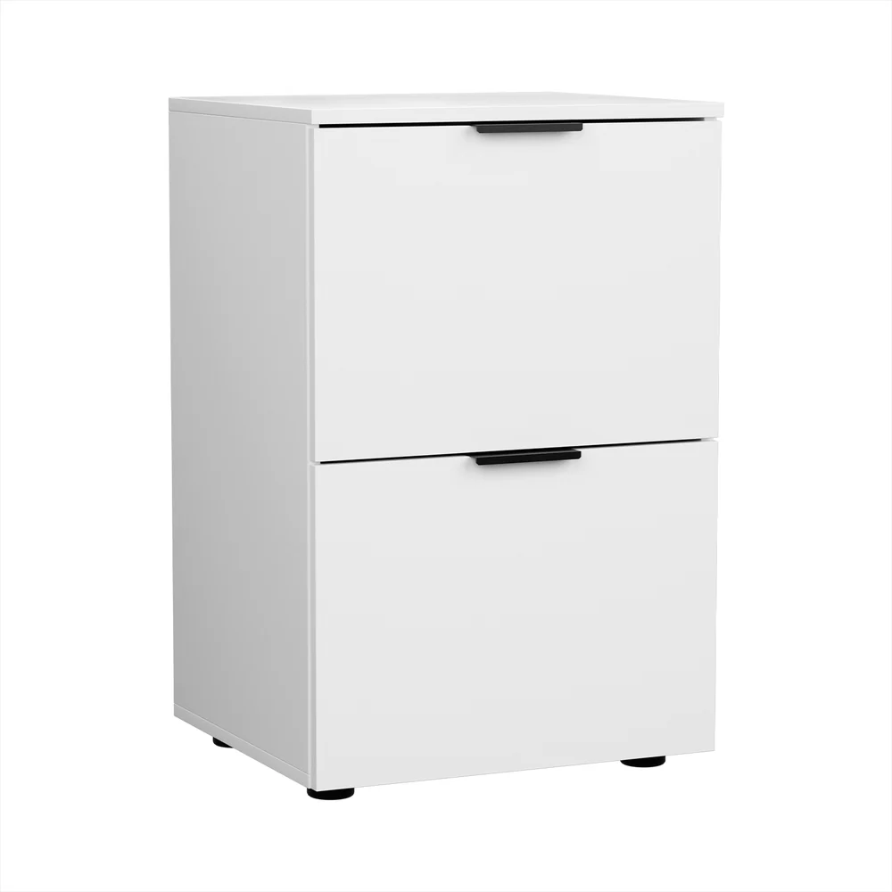 Artiss Filing Cabinet Files Storage Office Shelves File Organiser White 2 Drawer - Nurns