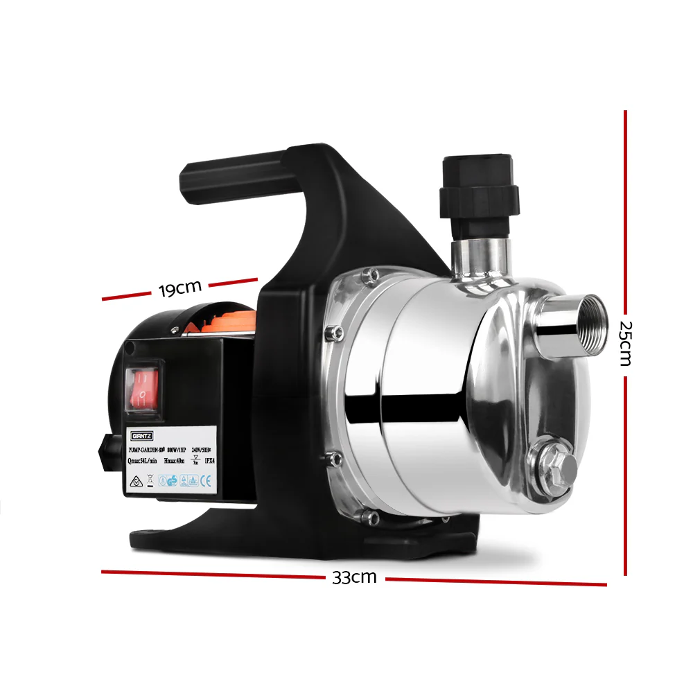 800w Stainless Steel Garden Water Pump - Nurns