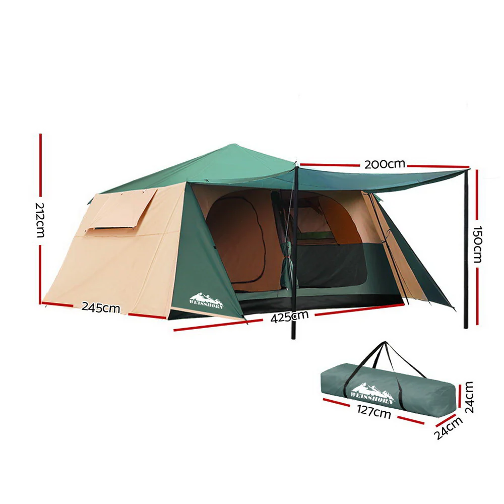 Instant Up Camping Tent 8 Person Pop up Tents Family Hiking Dome Camp - Nurns