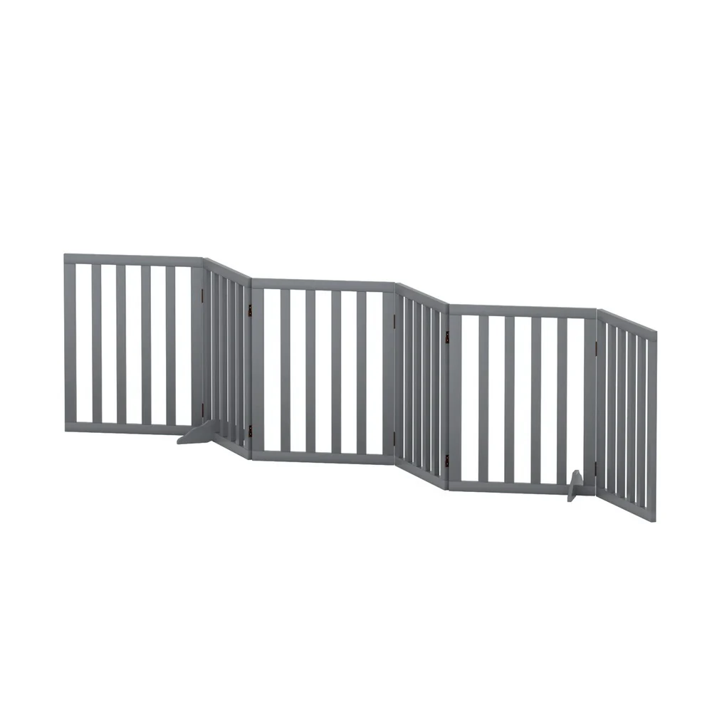 Dog Playpen Enclosure 6 Panel Pet Fence Wooden Play Pen - Nurns