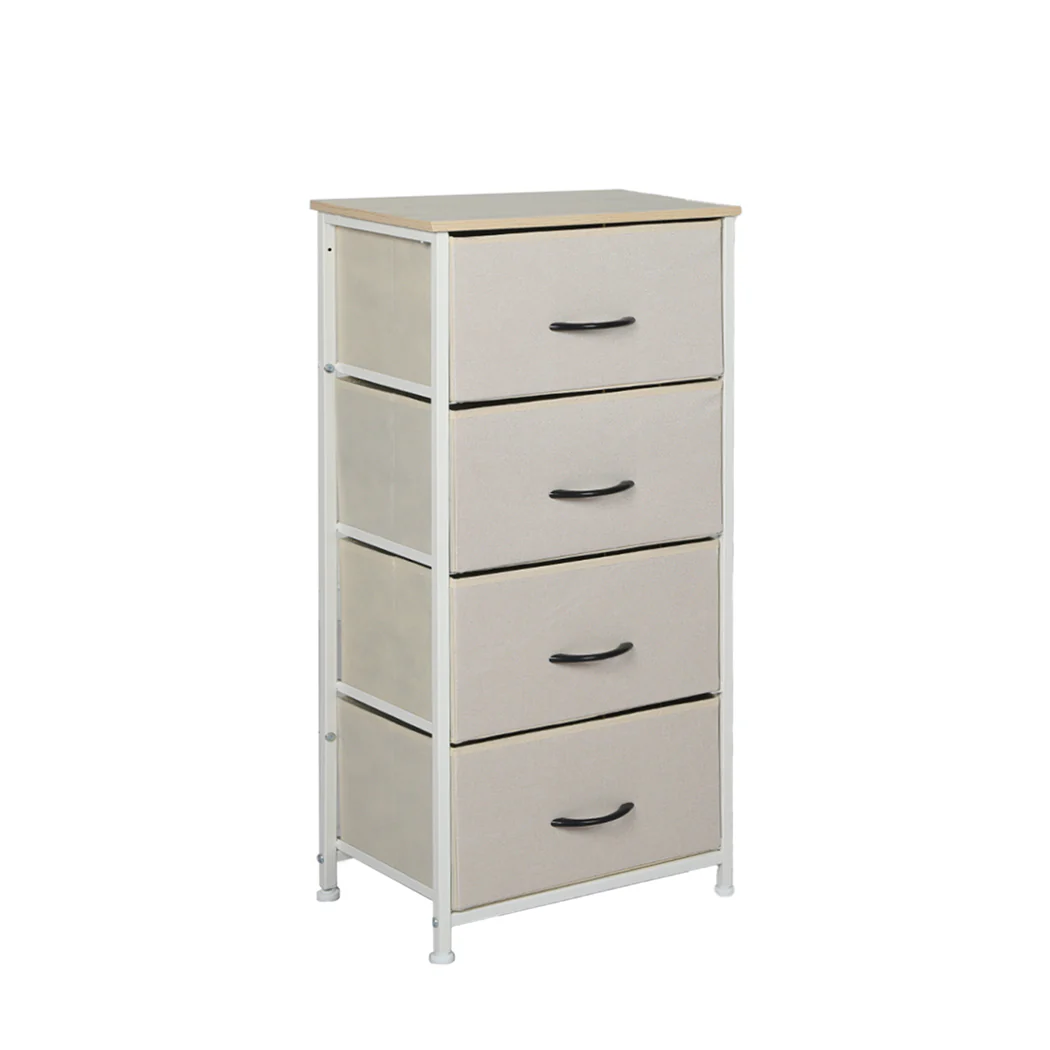 Levede Storage Cabinet Tower Chest Beige - Nurns