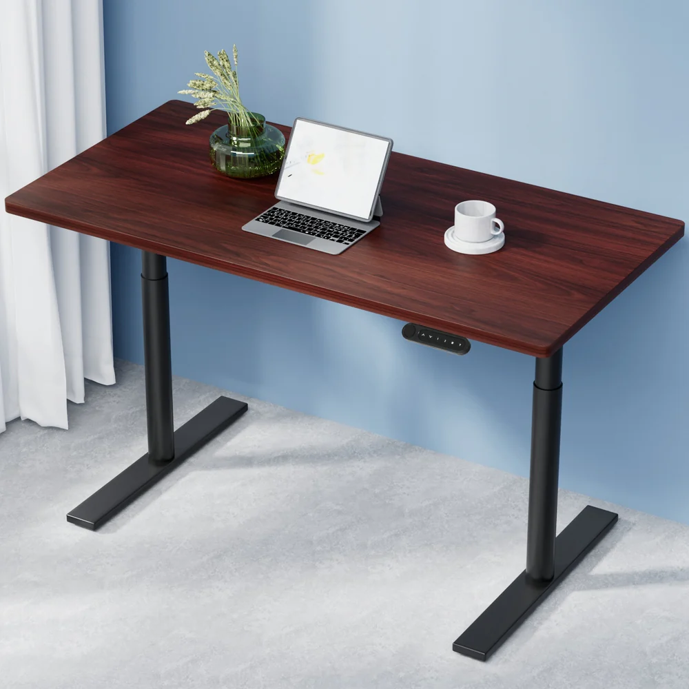 Artiss Standing Desk Motorised Electric Dual Motor Walnut 120cm - Nurns