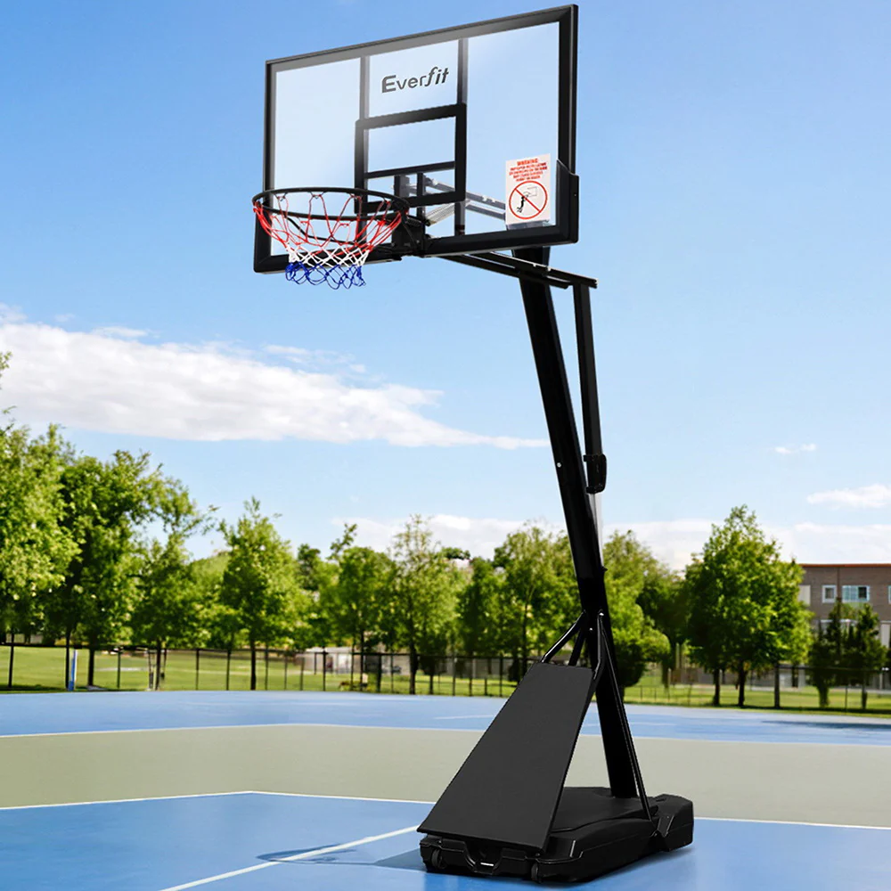 Everfit 3.05M Basketball Hoop Stand System Adjustable Height Portable Black Pro - Nurns