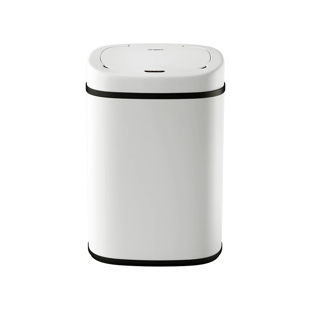 82L Motion Sensor Bin Rubbish Automatic - White - Nurns