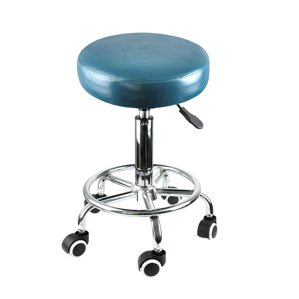 Bar Stools Salon Stool Swivel Barber Dining Chair Pu Hydraulic Lift Teal - Nurns