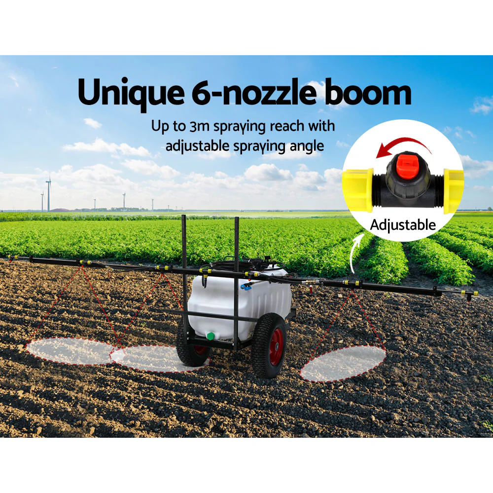 Weed Sprayer 100L Tank with 3m Boom Trailer - Nurns