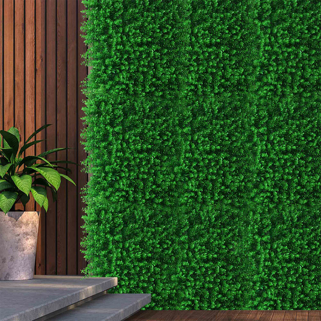 Artificial Boxwood Hedge Fence Fake Vertical Garden 10pcs - Nurns