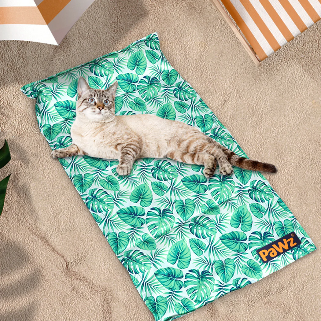 SMALL Cat Beds Pet Cooling Mat Gel Non-Toxic - Green - Nurns