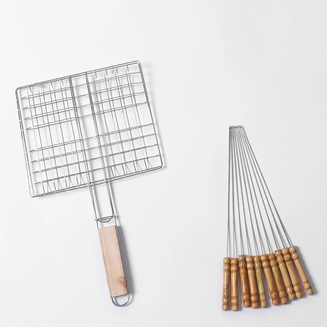 Charcoal BBQ Grill Portable Hibachi Barbecue Outdoor Foldable Camping Picnic Set - Nurns