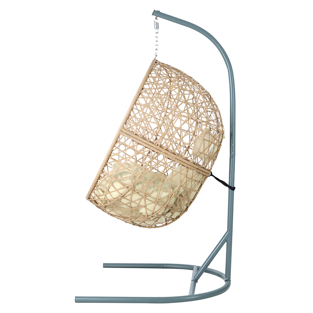 Yoshi Egg Swing Chair Wicker with Stand - Yellow - Nurns
