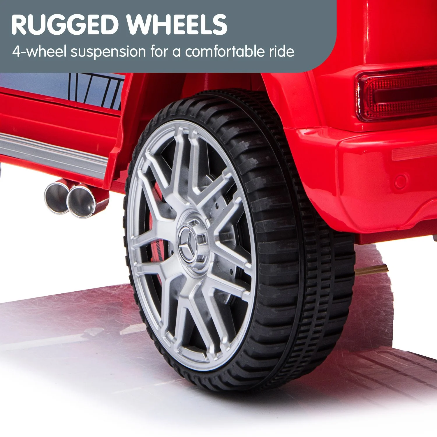 Mercedes Benz AMG G63 Licensed Kids Ride On Electric Car Remote Control - Red - Nurns