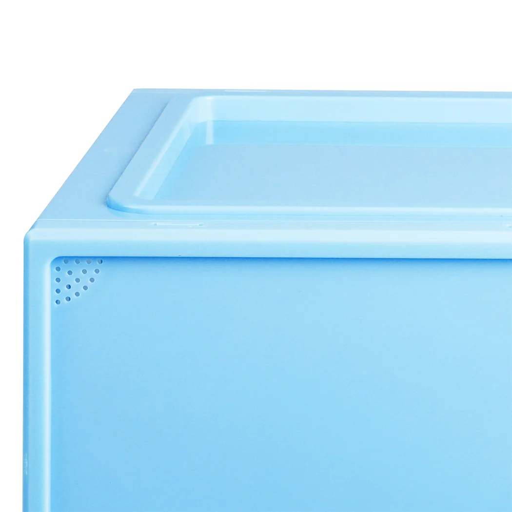 Stacked Sneaker Display Case Shoe Storage Blue - Nurns