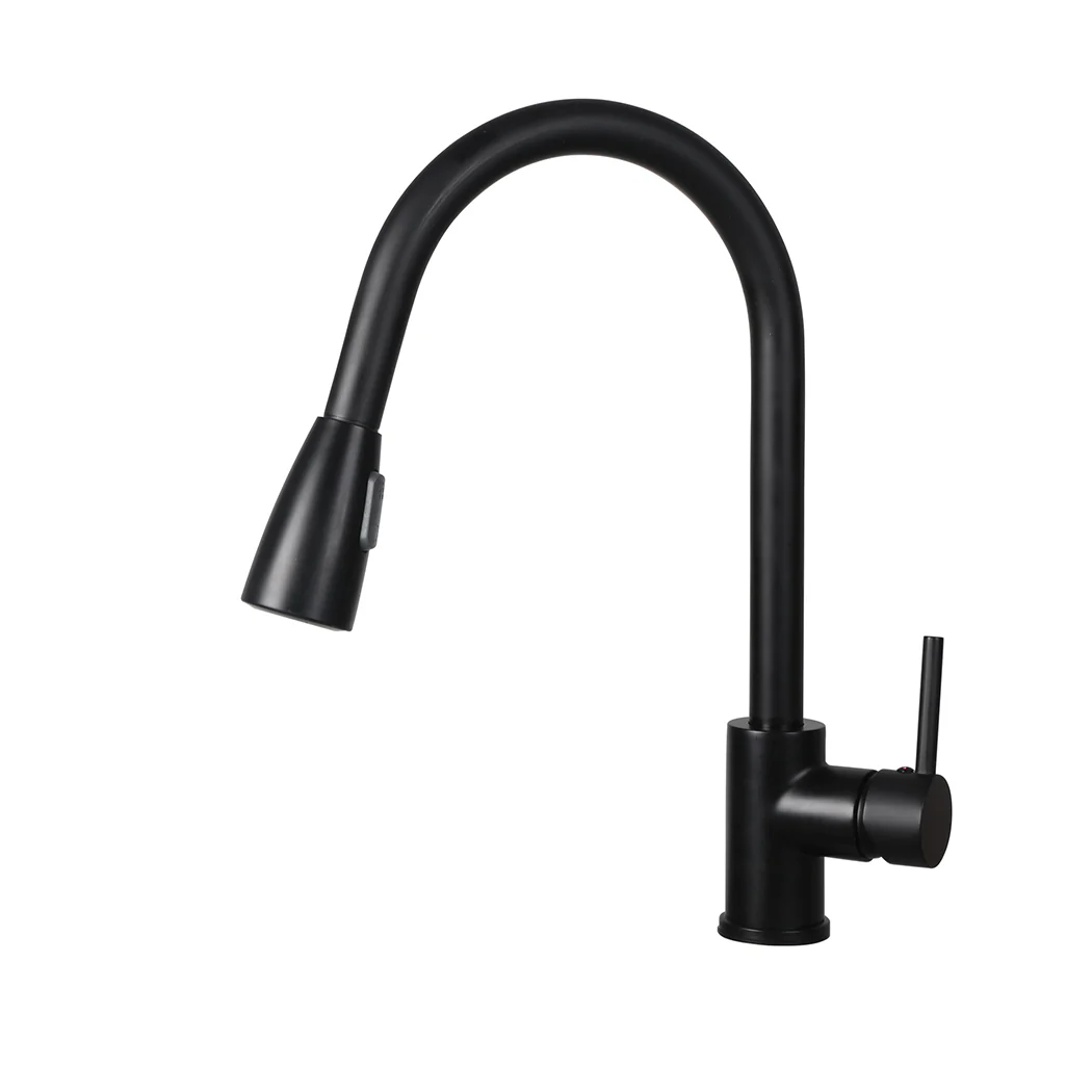 Kitchen Faucet Extender Tap Pull Out Brass Mixer Taps Sink Vanity Swivel Wels Black - Nurns