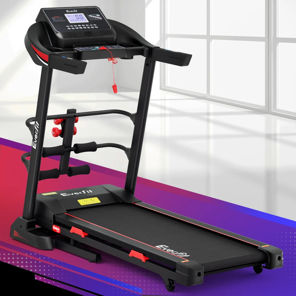 Everfit Treadmill Electric Home Gym Fitness Exercise Machine w/ Sit Up Bar 450mm - Nurns