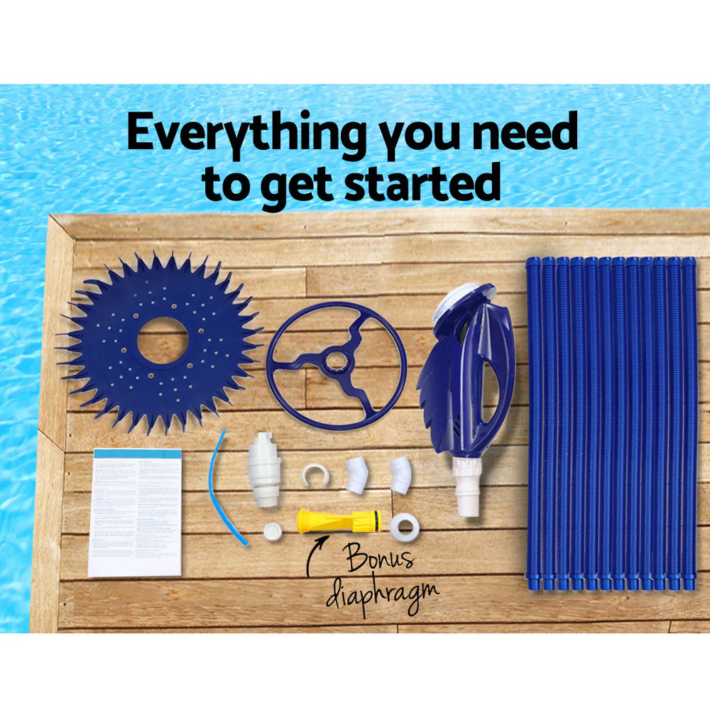 Pool Cleaner Automatic Swimming Floor Climb Wall Vacuum 10M Hose - Nurns