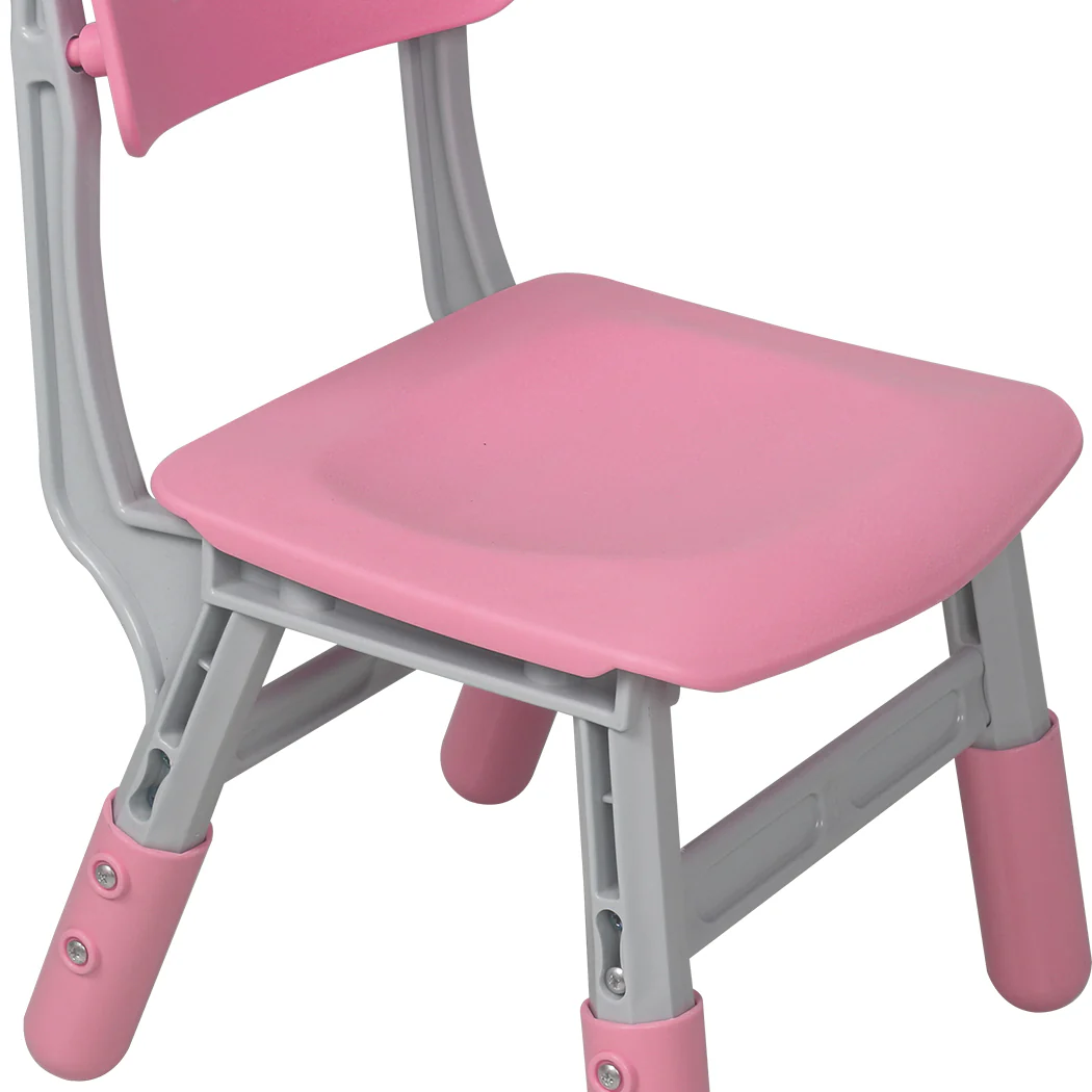 Patsey 3-Piece Kids Table & Chairs Set Children Furniture Toys Play Study Desk - Pink - Nurns