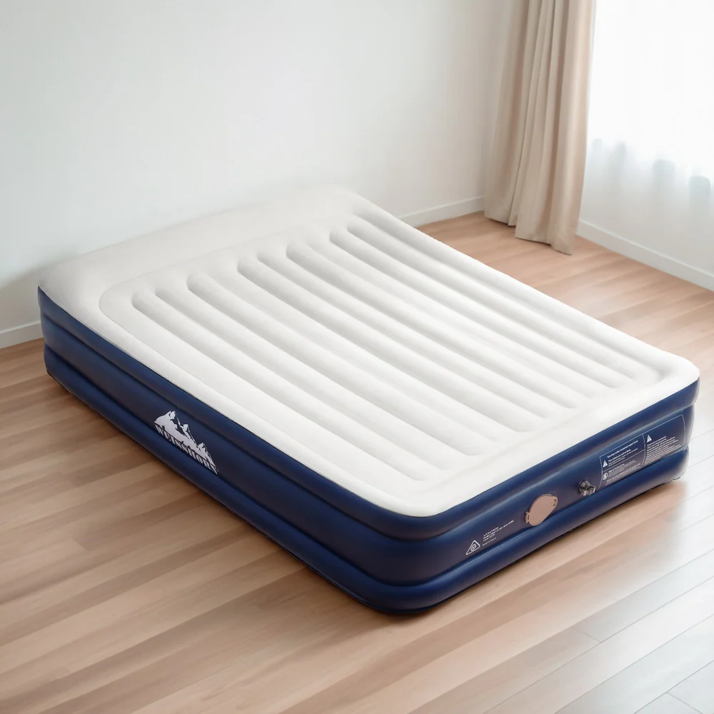 Factory Buys 46cm Air Mattress Inflatable Bed Cube Airbed - Double - Nurns