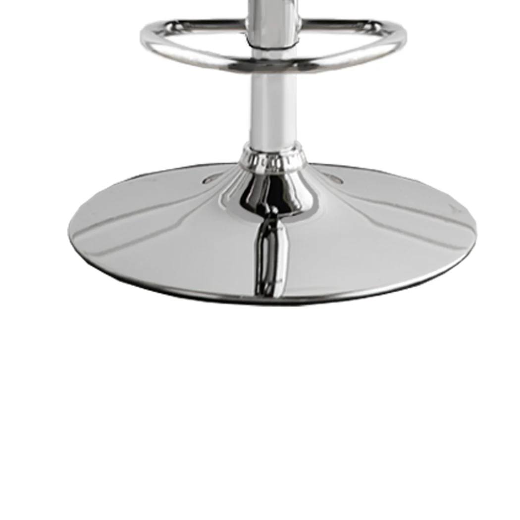 85cm Leipzig Kitchen Bar Stools Gas Lift Wooden Beech Stool Metal Barstools - Black & Silver - Nurns