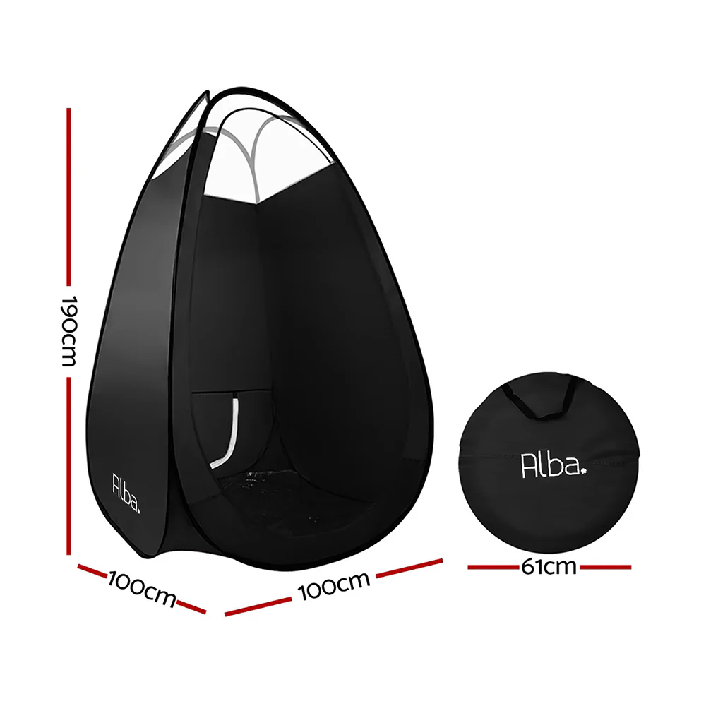 Portable Pop Up Tanning Tent - Black - Nurns
