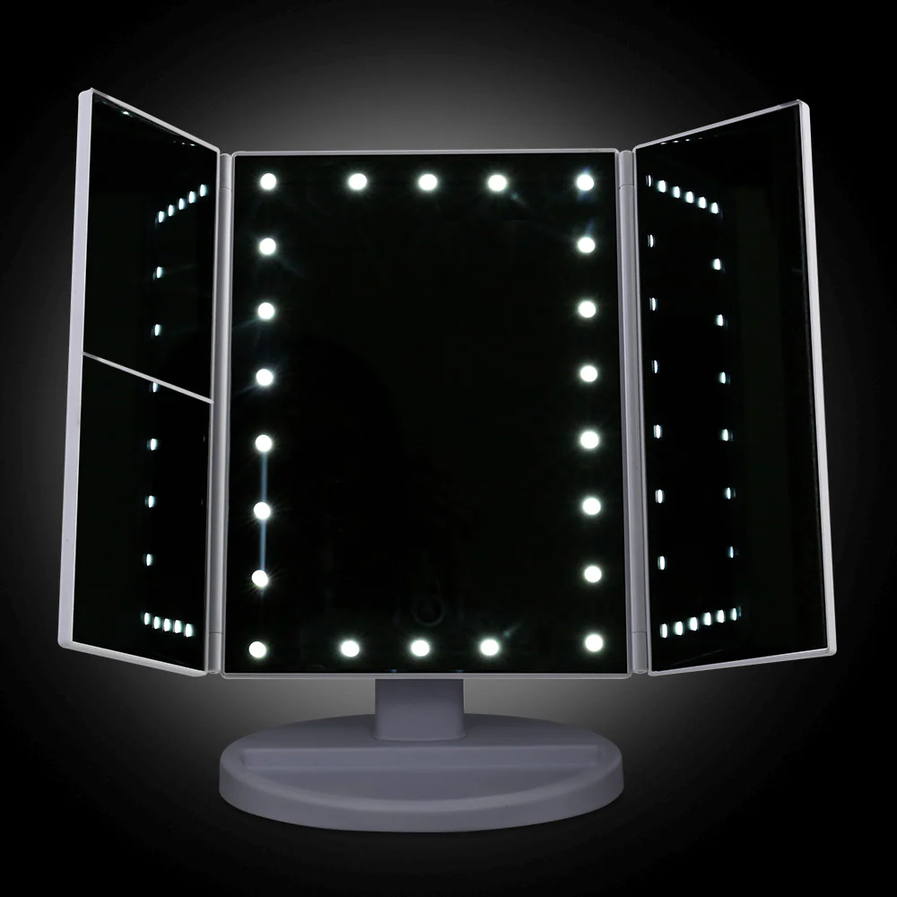 LED Tri-Fold Make Up Mirror - Nurns