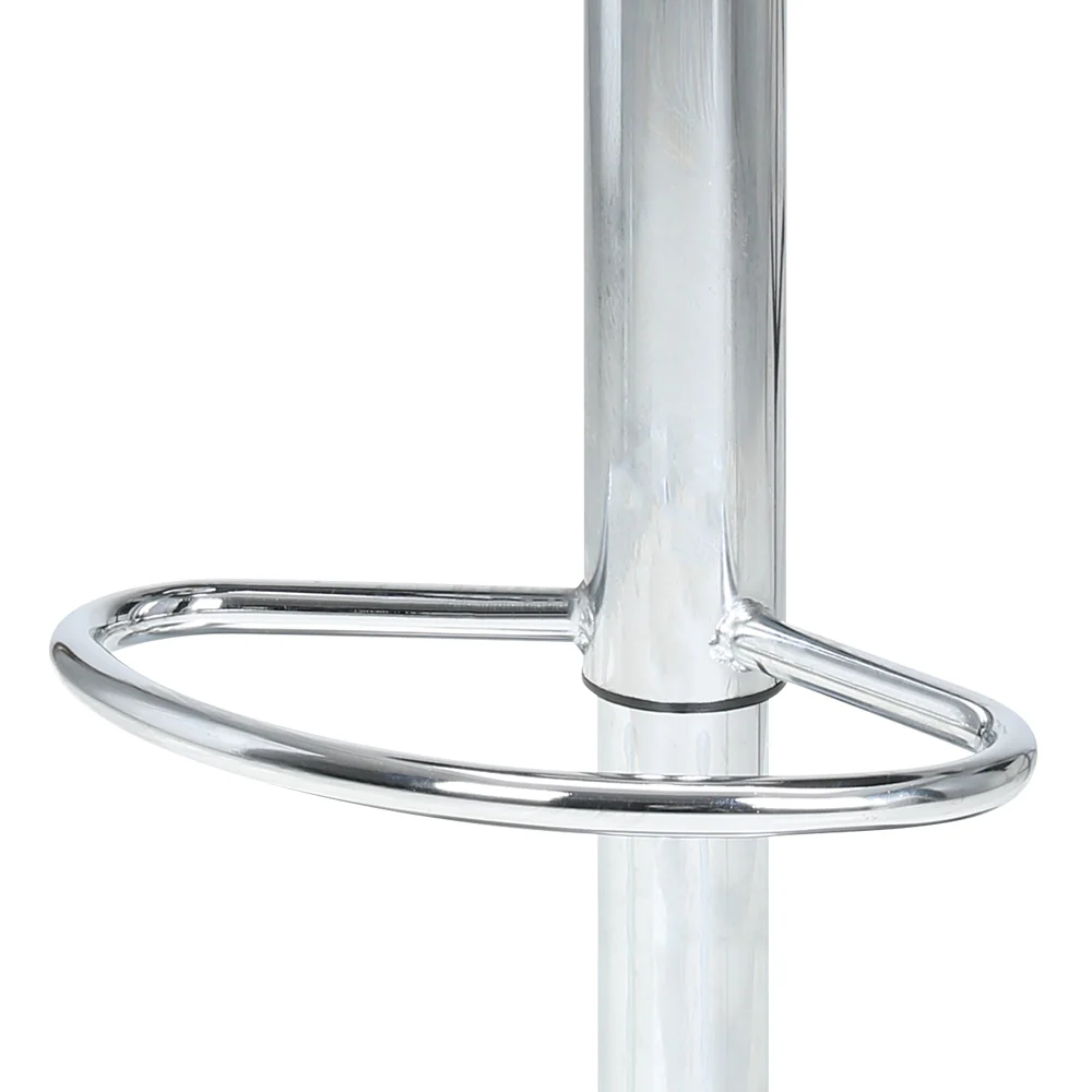 Set of 2 Lyon Bar Stools Kitchen Swivel Gas Lift Stool Leather Dining Chairs - Black - Nurns