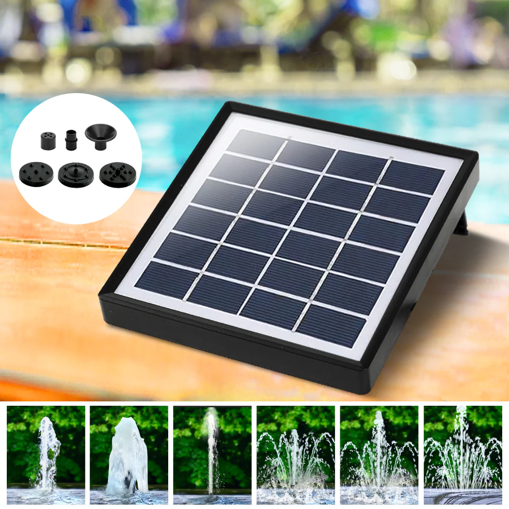 Solar Fountain Water Pump Kit Pond Pool Submersible Outdoor Garden 1.5W - Nurns