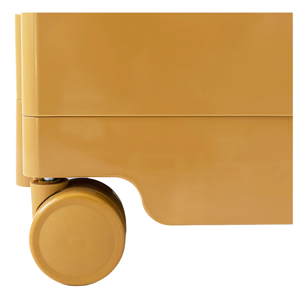 Vernon PP Plastic Bedside Tables Side Tables Nightstand Organizer Replica Boby Trolley 5 Tier with 4 Drawers - Yellow - Nurns