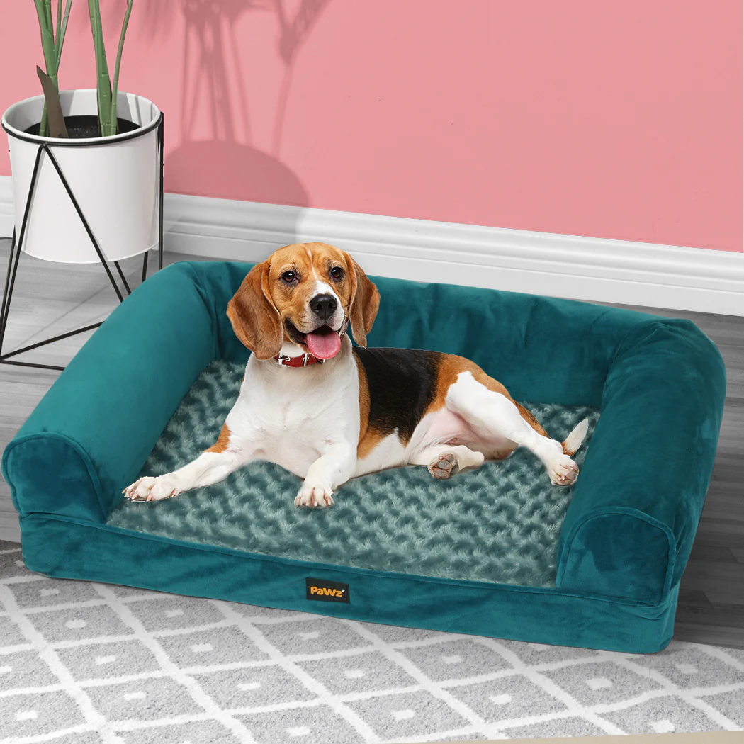 MEDIUM Dog Beds Pet Sofa Bedding Soft - Blue - Nurns