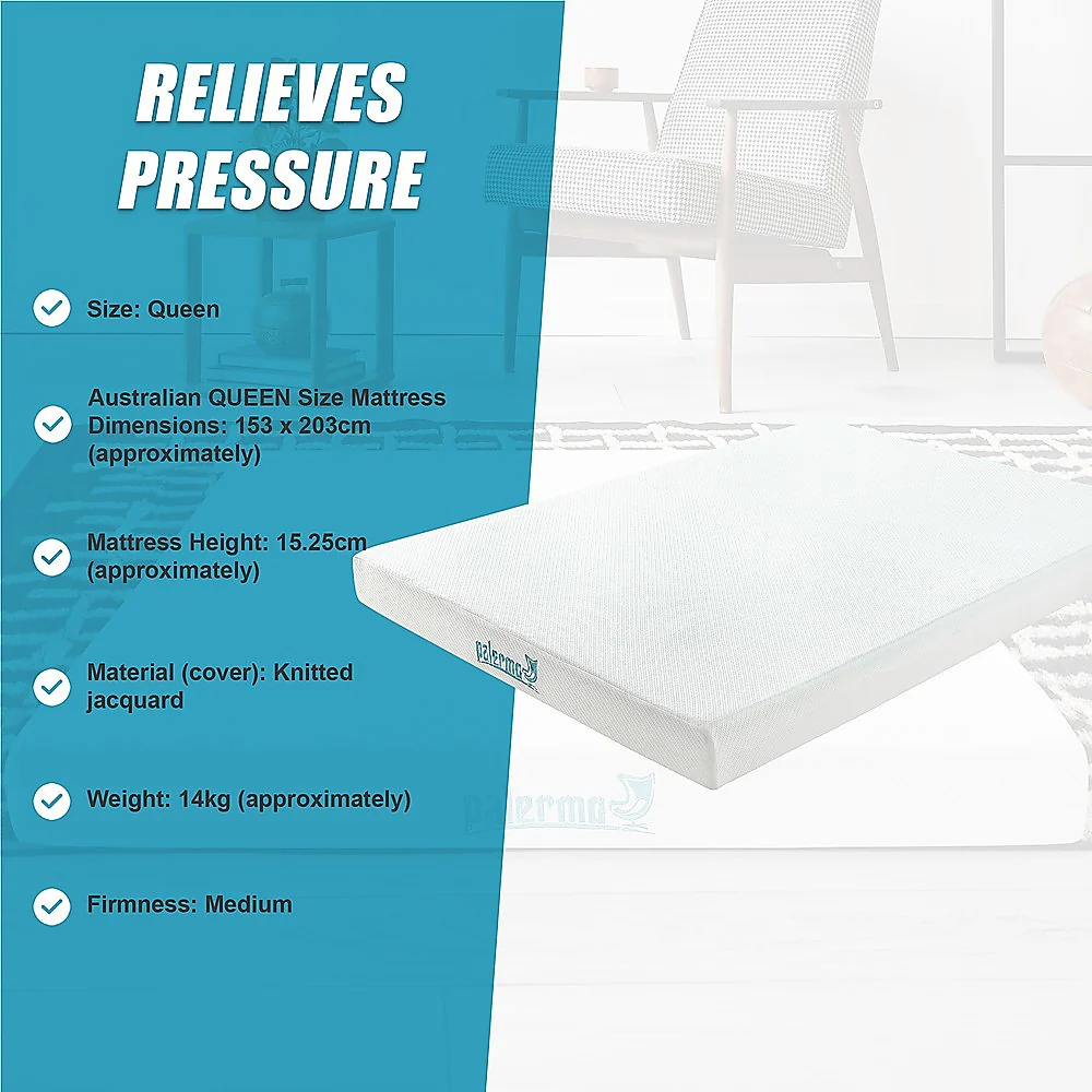 Kairos 15.25cm Mattress Memory Foam Green Tea Infused - Queen - Nurns