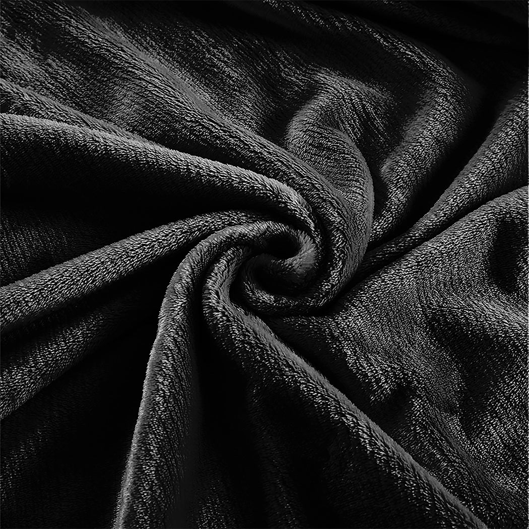 Waylon Throw Ultra-Soft Blanket 320gsm 220x240cm Warm - Black - Nurns