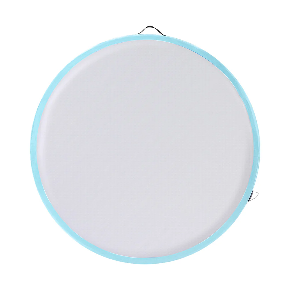 Everfit 1m Air Track Spot Inflatable Gymnastics Tumbling Mat Round W/ Pump Green - Nurns