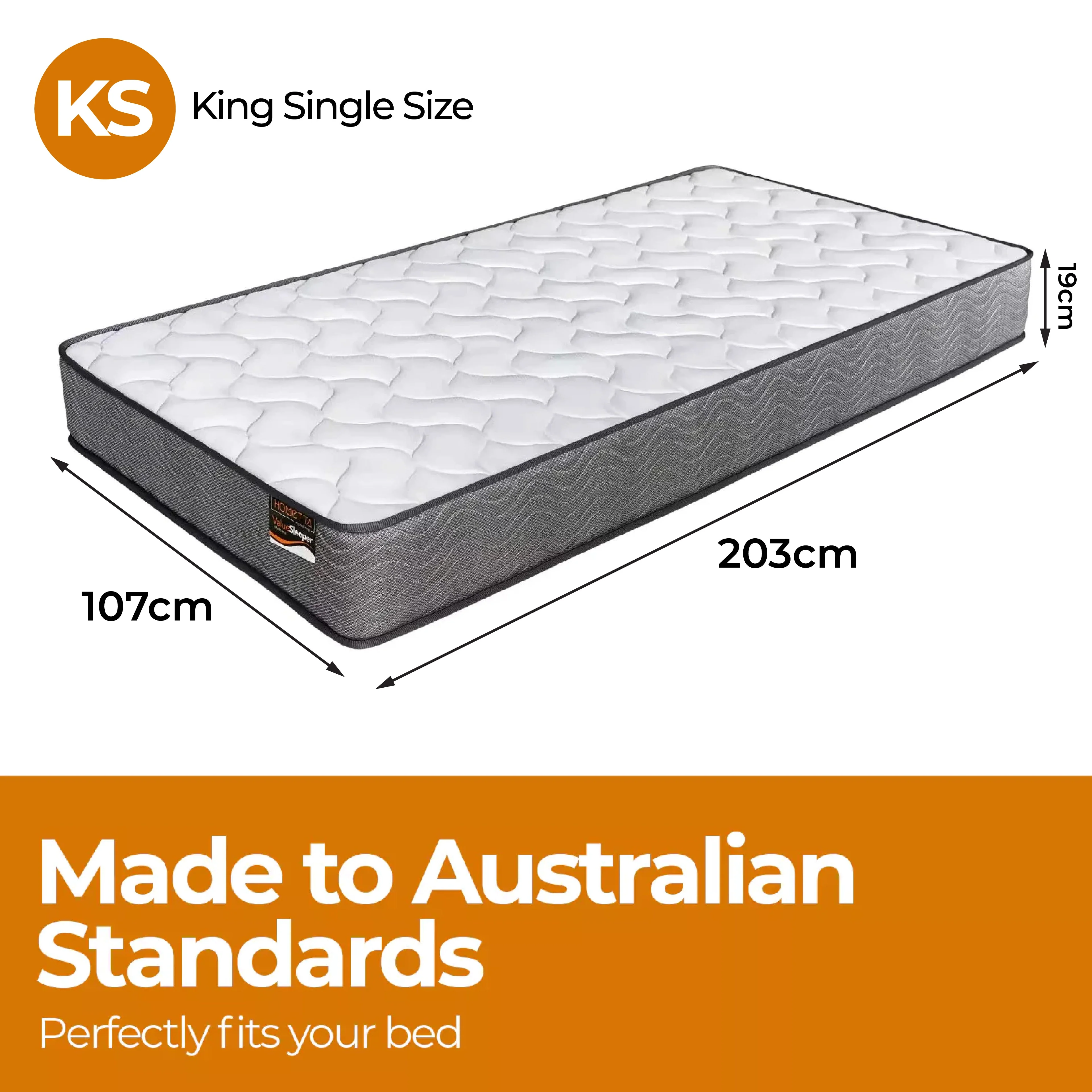 Felix 19cm 3-Zone Orthopaedic Pocket Spring Mattress - King Single - Nurns
