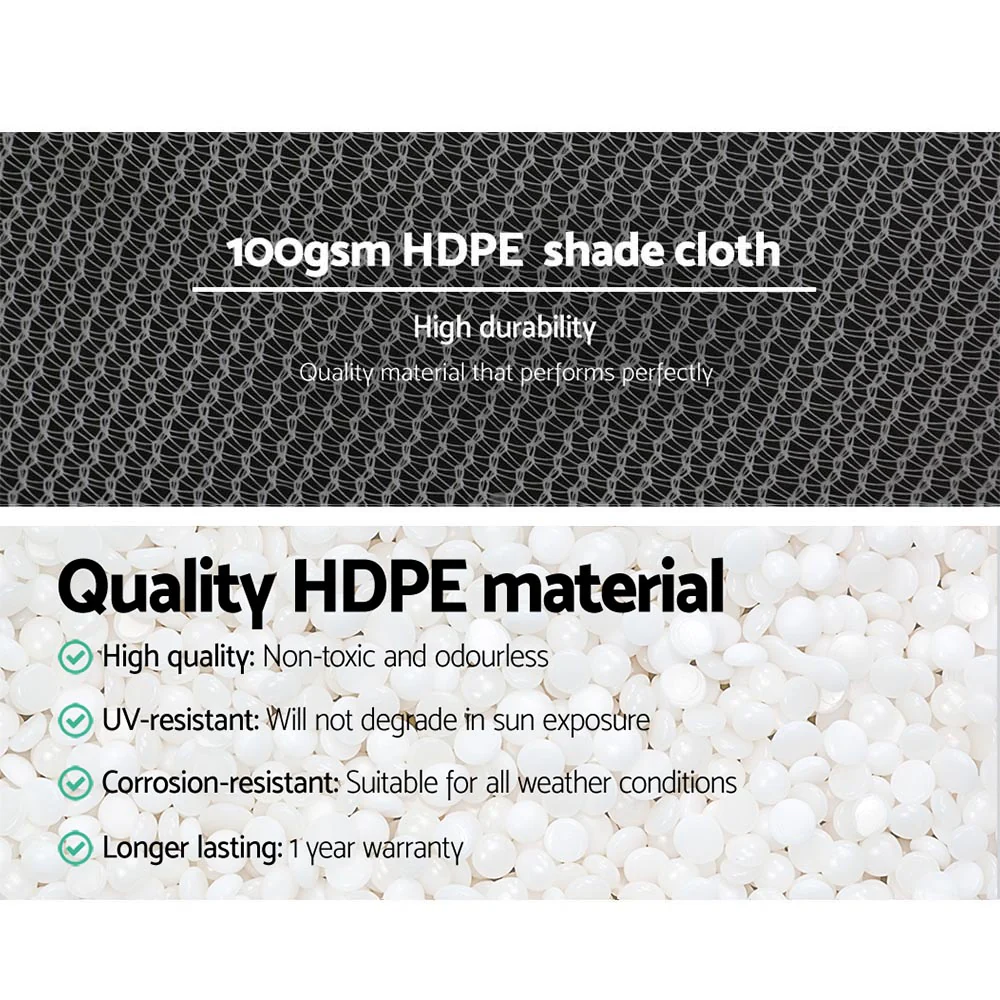 Instahut 50% Shade Cloth 3.66x10m Shade cloth Wide Heavy Duty White - Nurns