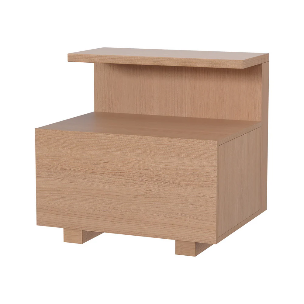Manitoba Wooden Bedside Tables with 1 Drawer - Pine - Nurns