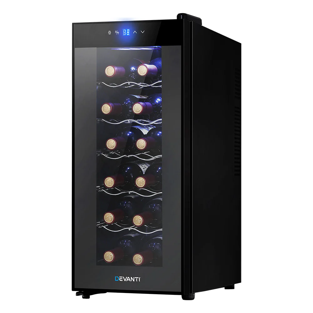Devanti Wine Fridge Cooler 12 Bottles - Nurns