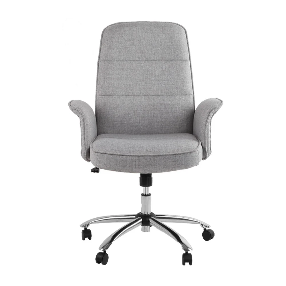 Artiss Fabric Office Chair Computer Chairs Grey - Nurns