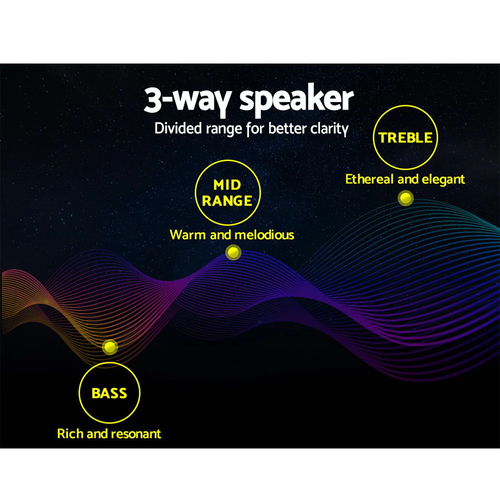 Set of 2 6.5inch LED Light Car Speakers - Nurns