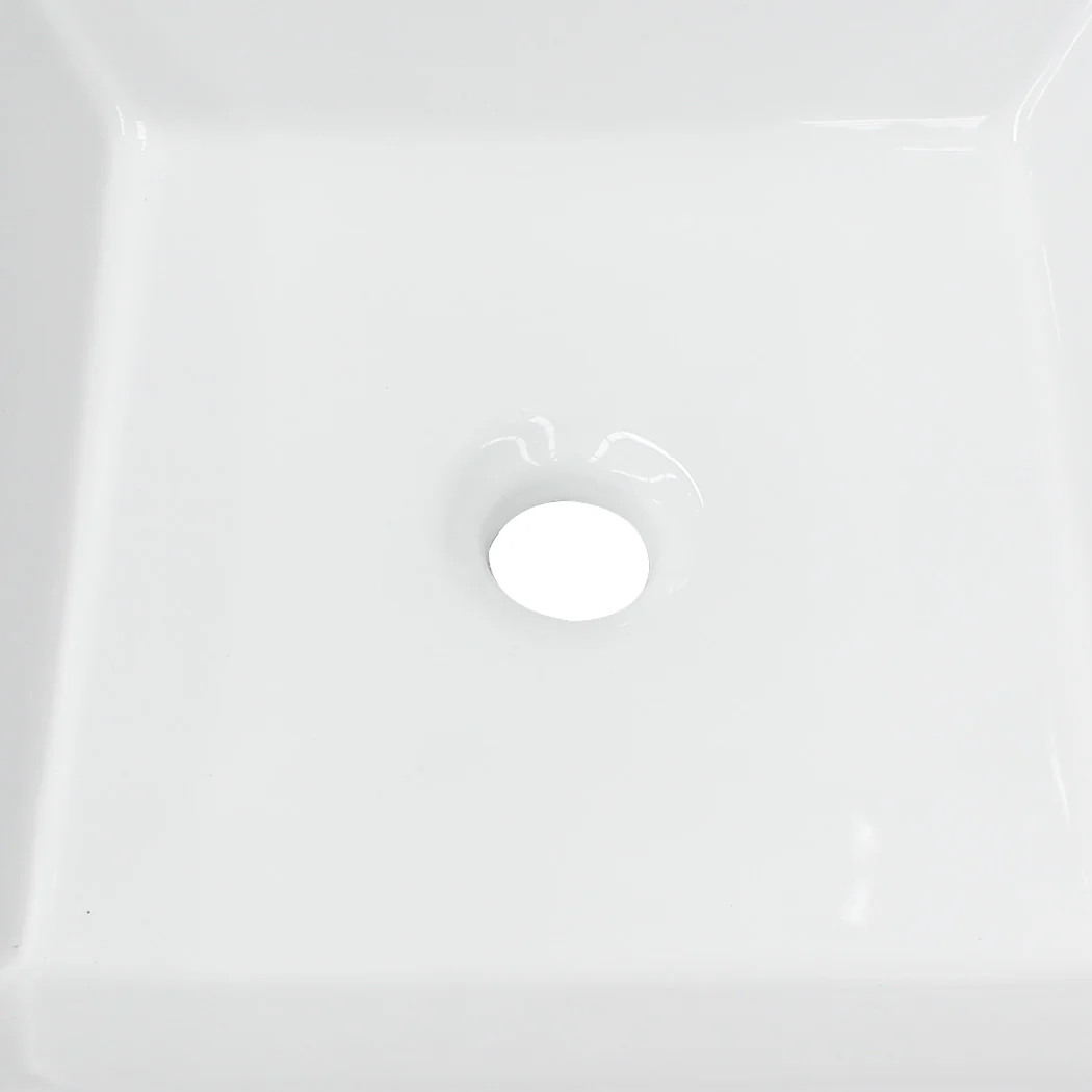 Ceramic Basin Bathroom Wash Counter - Square - Nurns