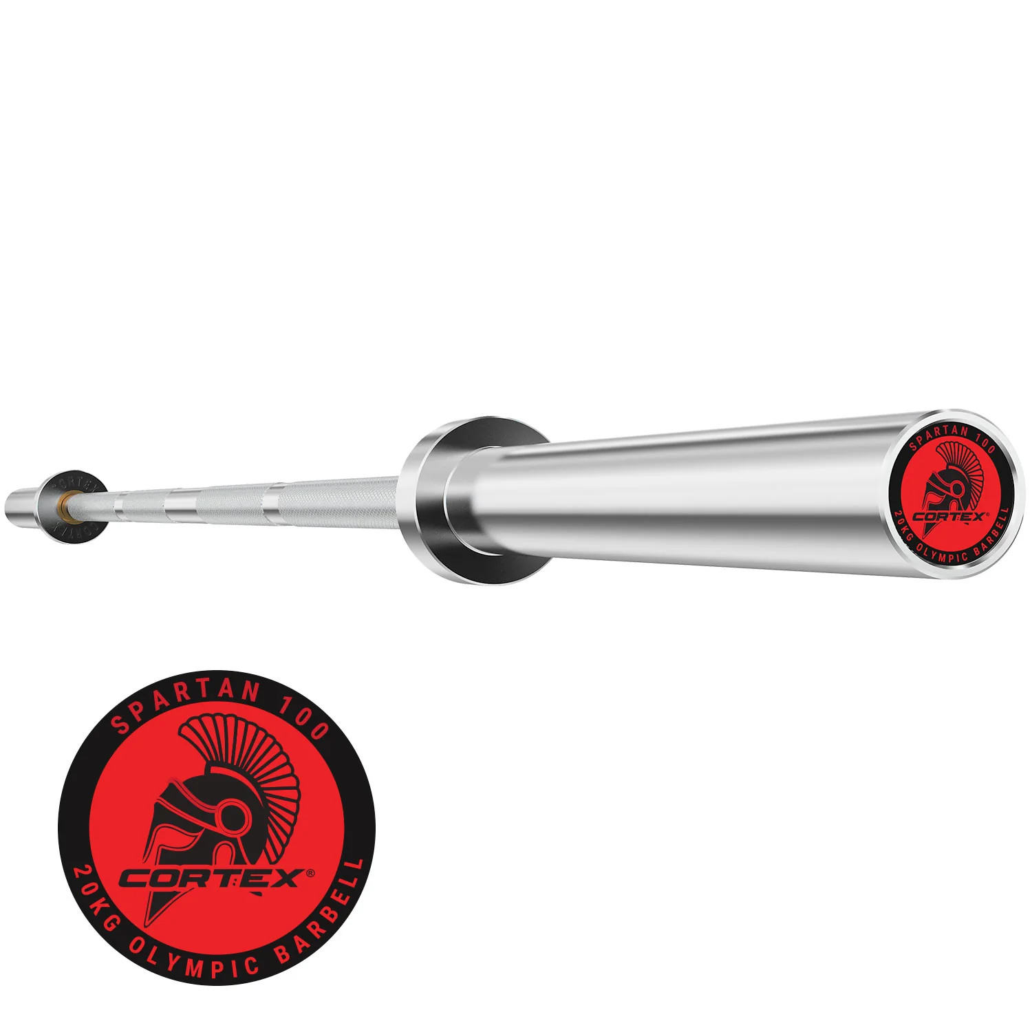 CORTEX SPARTAN100 7ft 20kg Olympic Barbell with Lockjaw Collars - Nurns