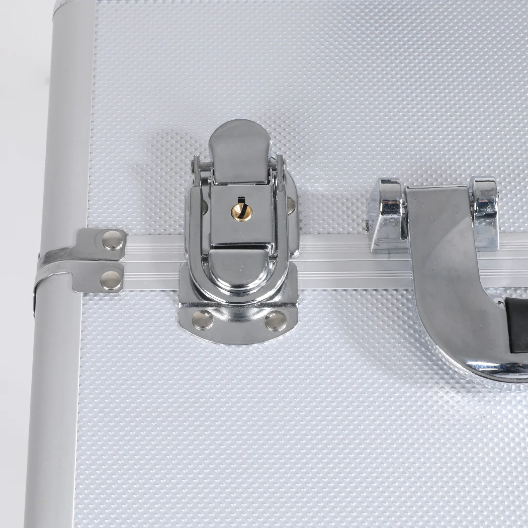 Makeup Case Professional Makeup Organiser 7 In 1 Trolley Silver - Nurns