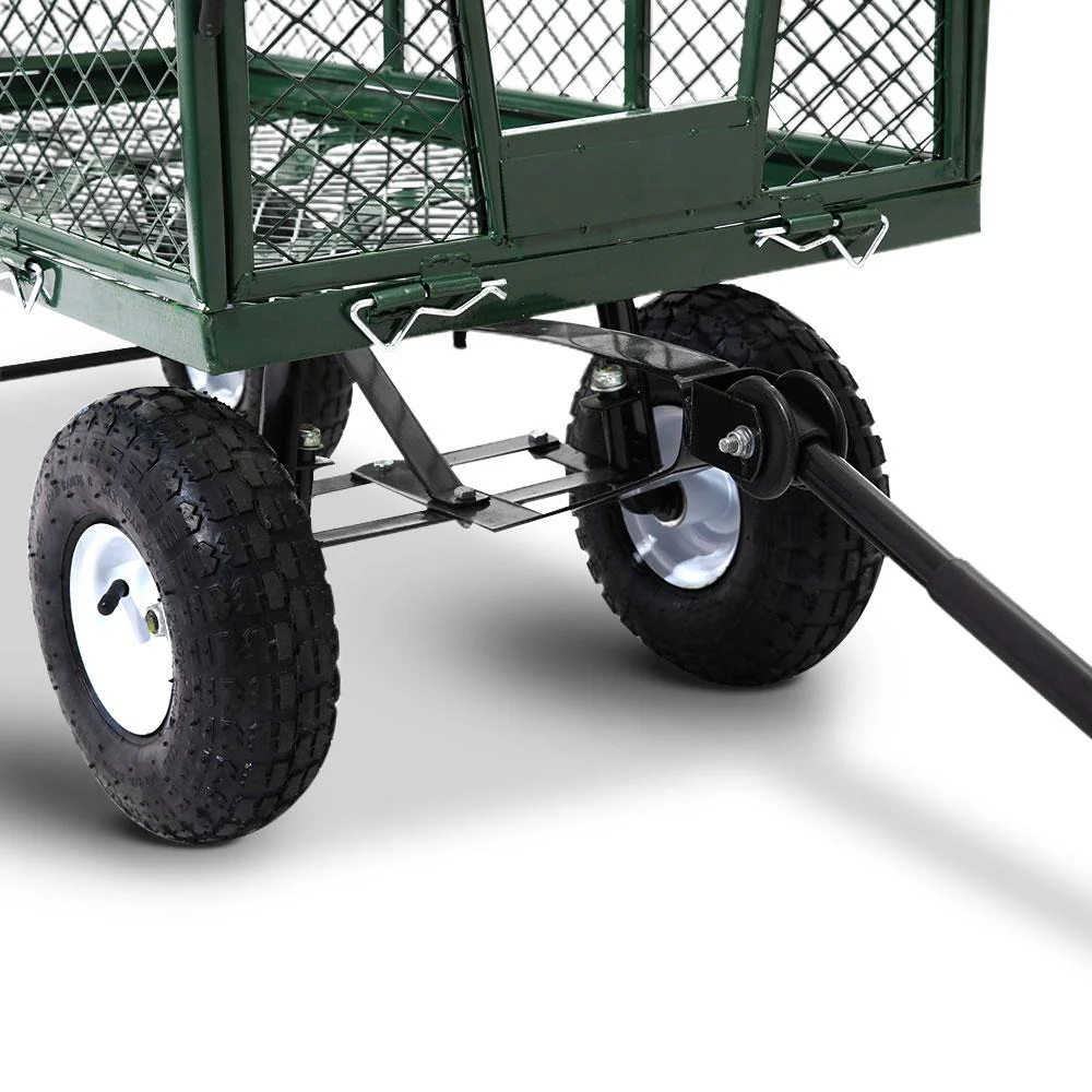 Mesh Garden Steel Cart - Green - Nurns