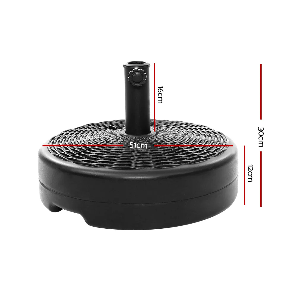 Instahut 51cm Outdoor Umbrella Base Round Stand Pod - Nurns